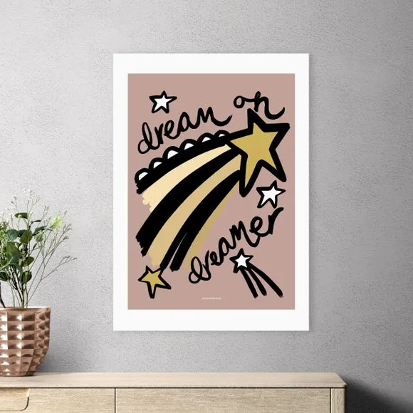 Dream Pink Art Print - Multicolor, Paper