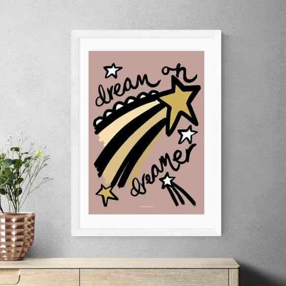 Dream Pink Art Print - Multicolor, Paper