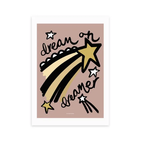 Dream Pink Art Print - Multicolor, Paper