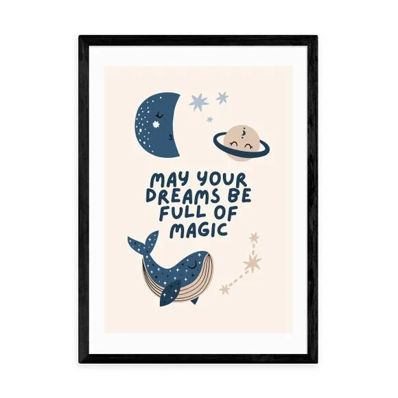 Dreams Magic Art Print - Blue