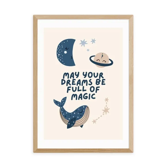 Dreams Magic Art Print - Blue