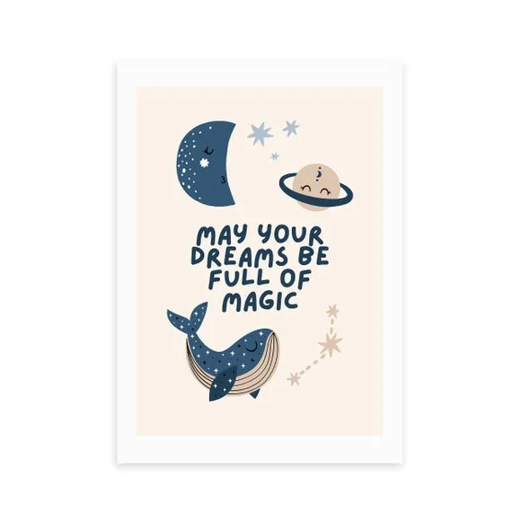 Dreams Magic Art Print - Blue