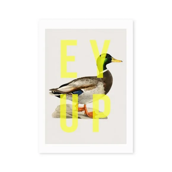 Duck Wall Print - Yellow, Archival Paper