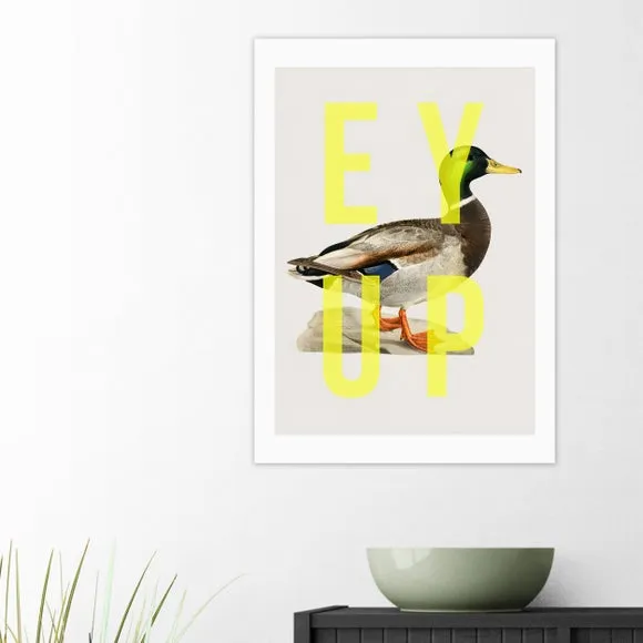 Duck Wall Print - Yellow, Archival Paper
