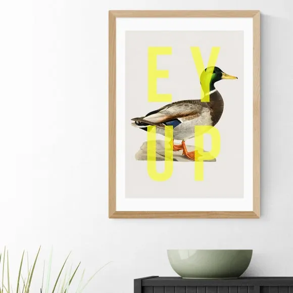 Duck Wall Print - Yellow, Archival Paper