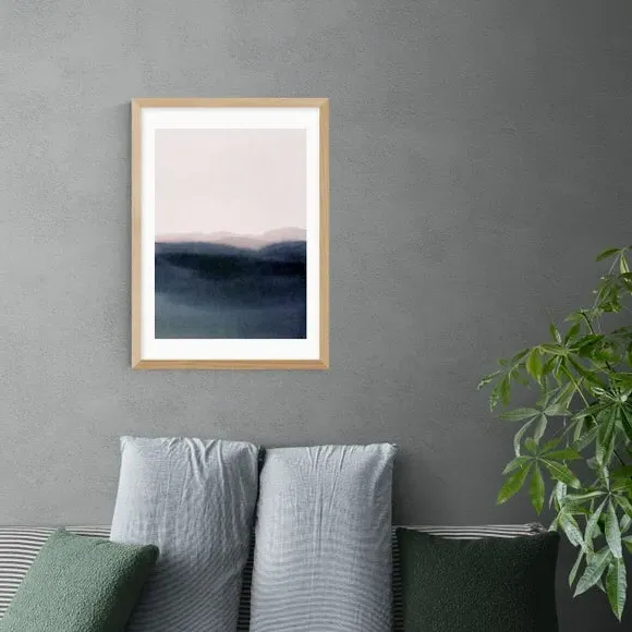 Dusk Scenery Wall Print - Navy
