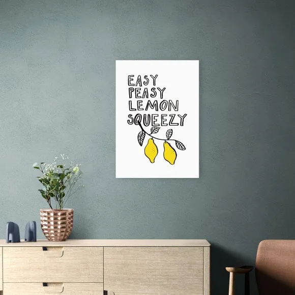 Easy Peasy Lemon Wall Print - Yellow