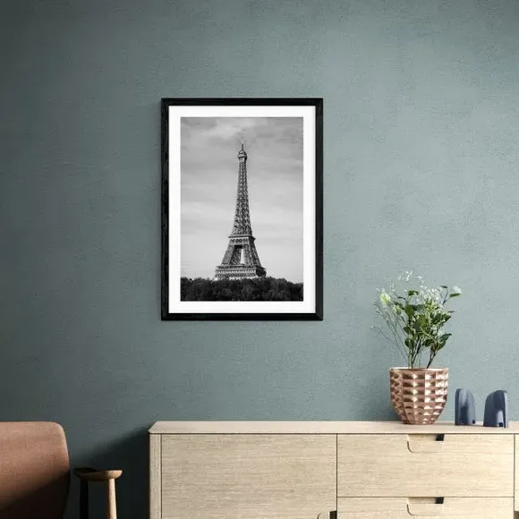 Eiffel Tower Wall Print - Black/White