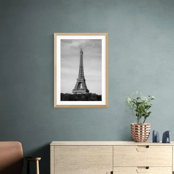 Eiffel Tower Wall Print - Black/White