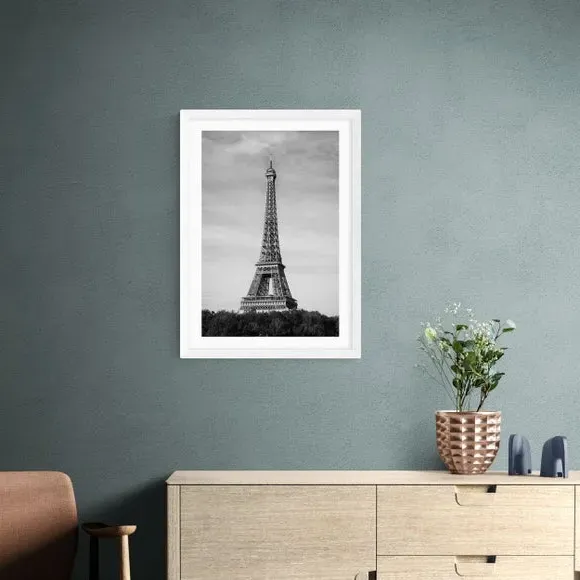Eiffel Tower Wall Print - Black/White