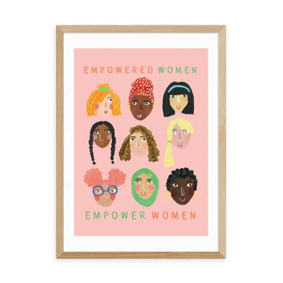 Empowered Women Art Print - Pink, Paper