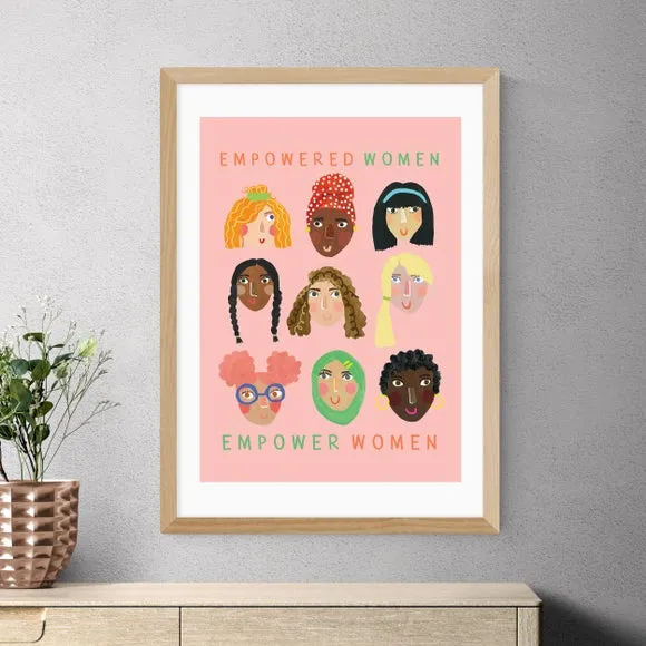 Empowered Women Art Print - Pink, Paper