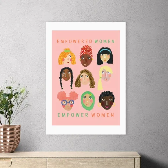 Empowered Women Art Print - Pink, Paper