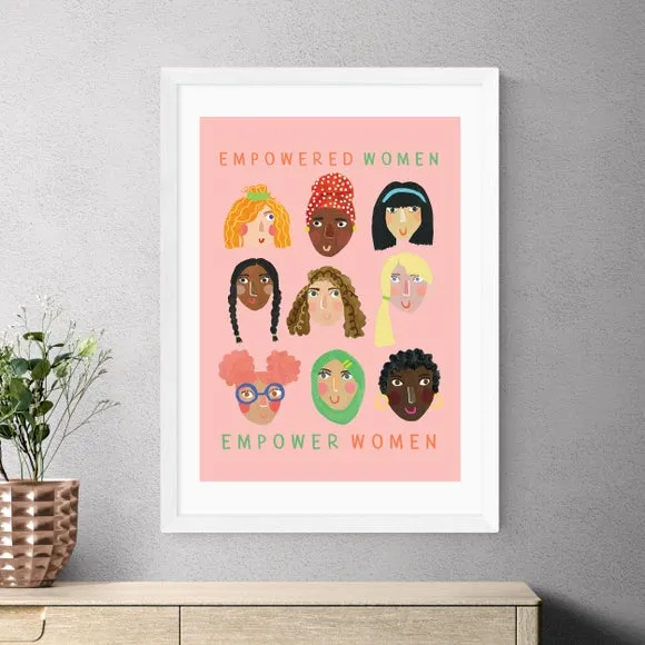 Empowered Women Art Print - Pink, Paper