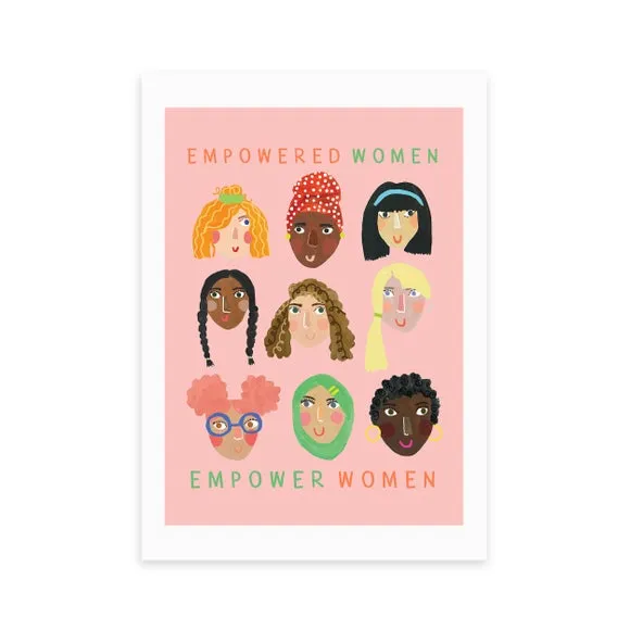 Empowered Women Art Print - Pink, Paper