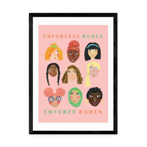 Empowered Women Art Print - Pink, Paper