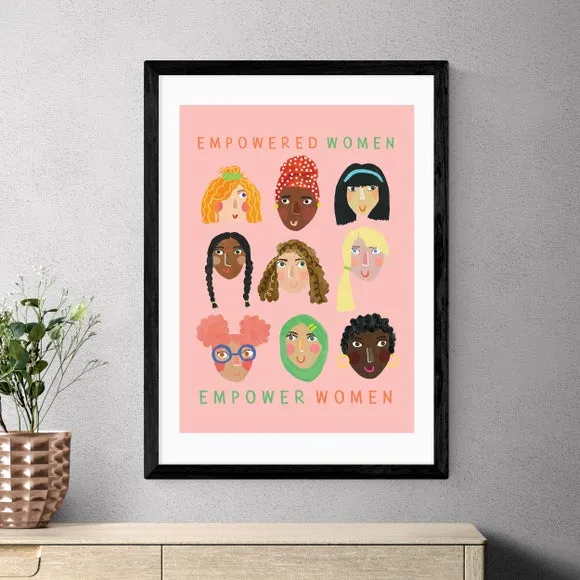 Empowered Women Art Print - Pink, Paper