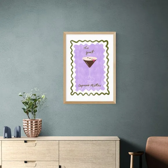 Espresso Art Print - Purple, Paper