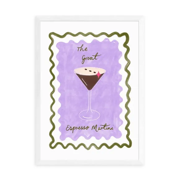 Espresso Art Print - Purple, Paper