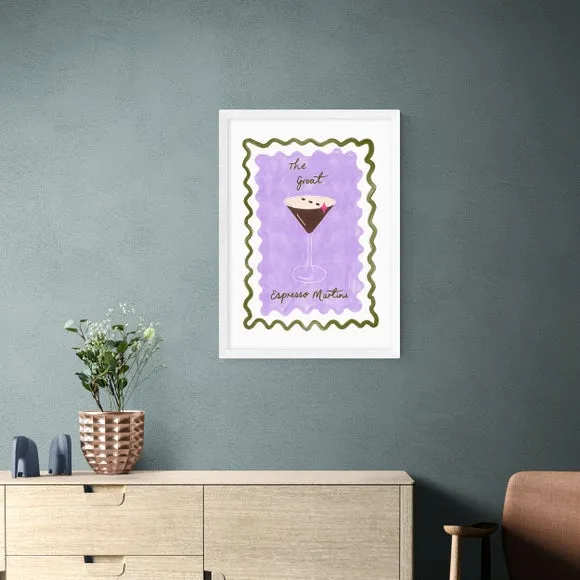 Espresso Art Print - Purple, Paper