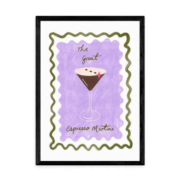 Espresso Art Print - Purple, Paper