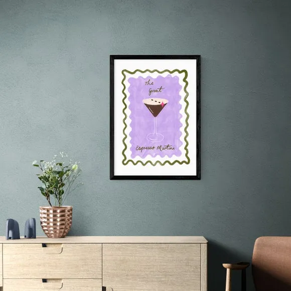 Espresso Art Print - Purple, Paper
