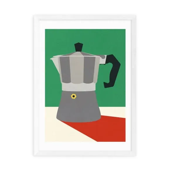 Espresso Italiano Wall Print - Green
