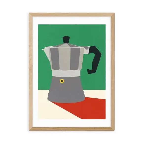 Espresso Italiano Wall Print - Green