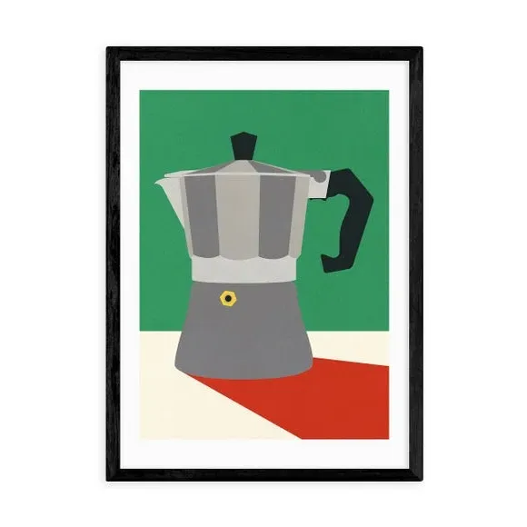 Espresso Italiano Wall Print - Green