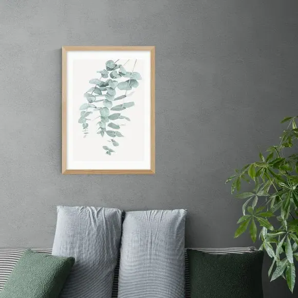 Eucalyptus Wall Print - Green, Paper