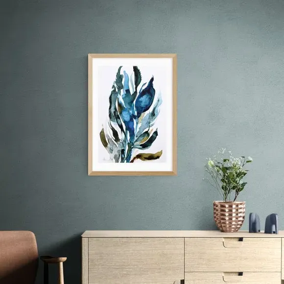 Fauna Wall Print - Blue, Paper