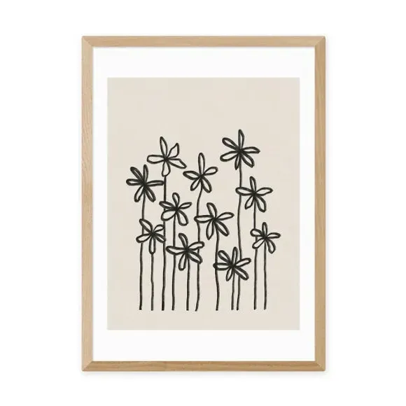 Field of Flowers Wall Print - Natural