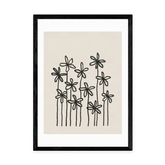 Field of Flowers Wall Print - Natural