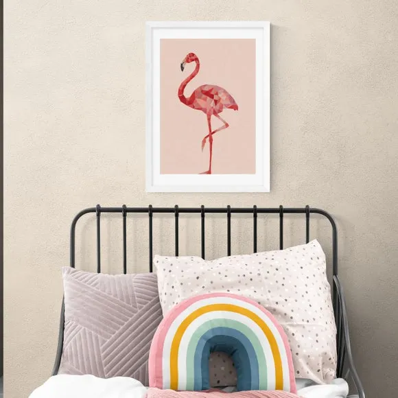 Flamingo Wall Print - Pink, Archival Paper