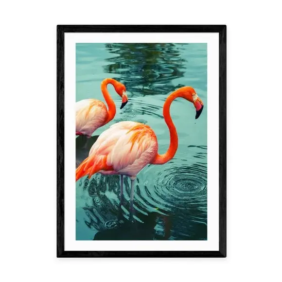 Flamingo Wall Print - Pink, Paper