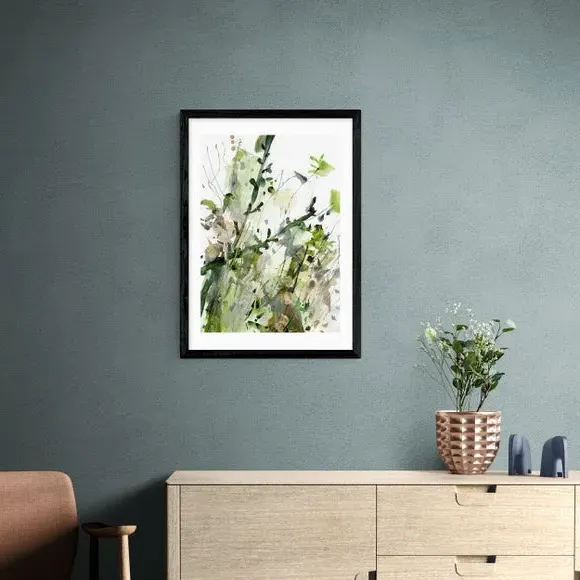 Floral Wall Print - Green, Archival Paper