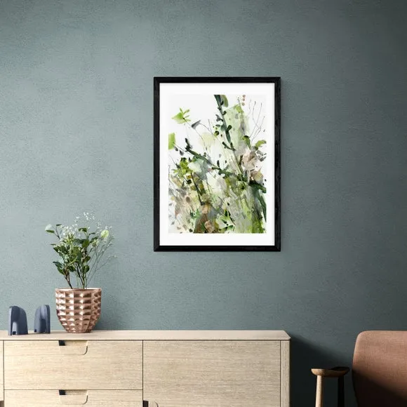 Floral Wall Print - Green, Archival Paper