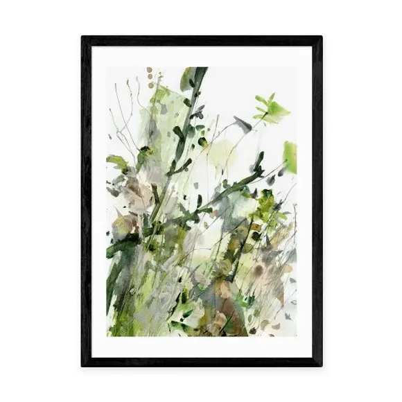 Floral Wall Print - Green, Archival Paper