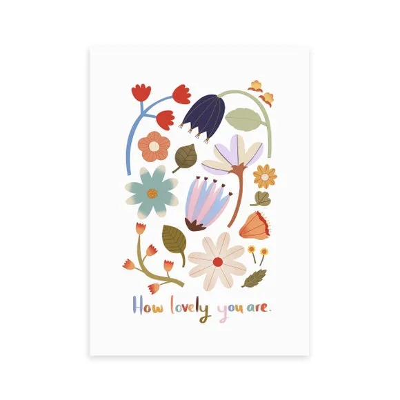 Floral Wall Print - Multicolor, Paper