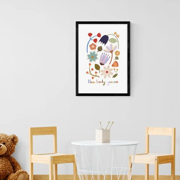 Floral Wall Print - Multicolor, Paper