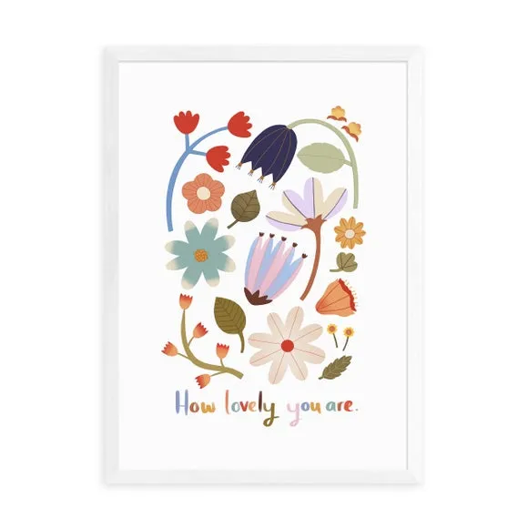Floral Wall Print - Multicolor, Paper