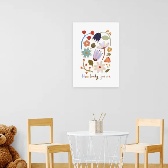 Floral Wall Print - Multicolor, Paper image