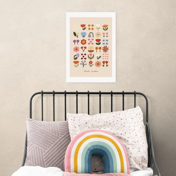 Flower Garden Wall Print - Pink, Paper image
