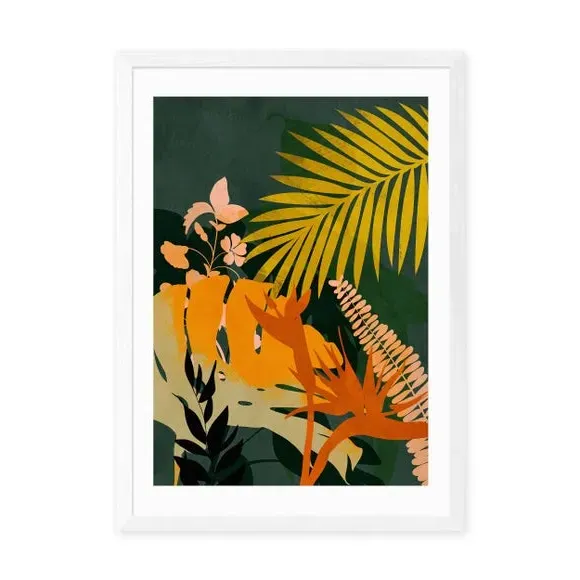 Foliage Floral II Wall Print - Green