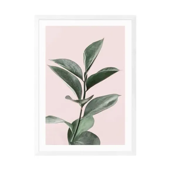 Foliage Wall Print - Pink, Archival Paper