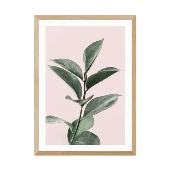 Foliage Wall Print - Pink, Archival Paper