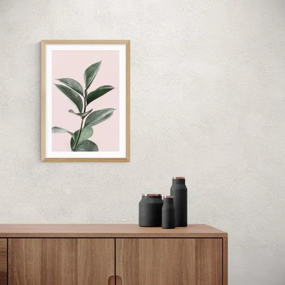Foliage Wall Print - Pink, Archival Paper