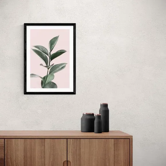 Foliage Wall Print - Pink, Archival Paper