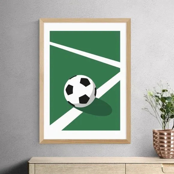 Football Wall Print - Green