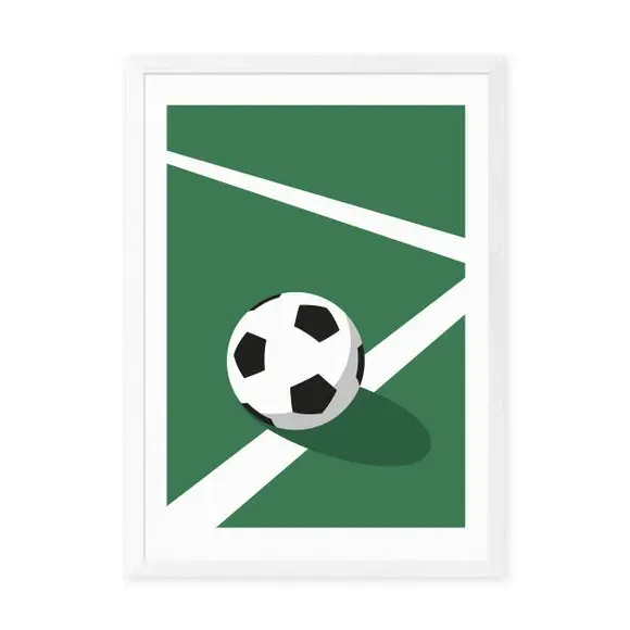 Football Wall Print - Green